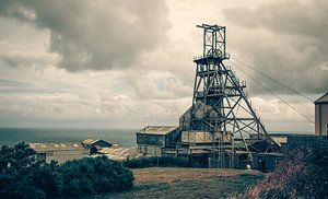 Abandoned Bergbaustadt am Meer in England, Cornwall