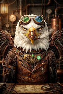 Kapitein van de Tijd – Amerikaanse Zeearend in Steampunk Stijl