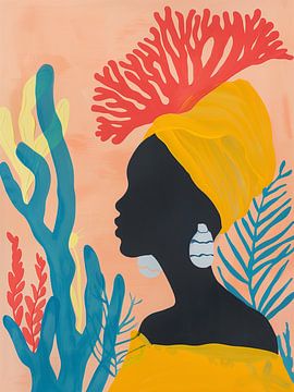 Modern Kleurrijk Portret van Caroline Guerain