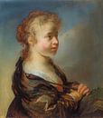 Porträt eines Mädchens als Schäferin, Govert Flinck von Meisterhafte Meister Miniaturansicht