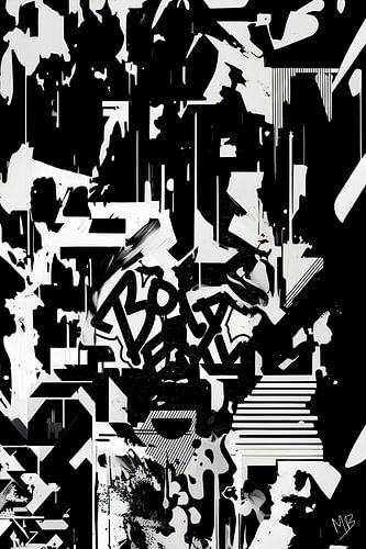 Black&White Digital Dirt 001 van Marc Brinkerink