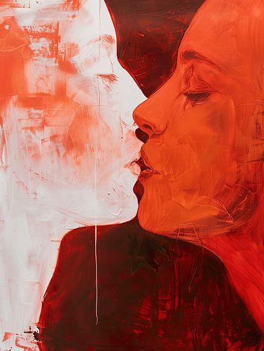 Le baiser interdit, acrylique