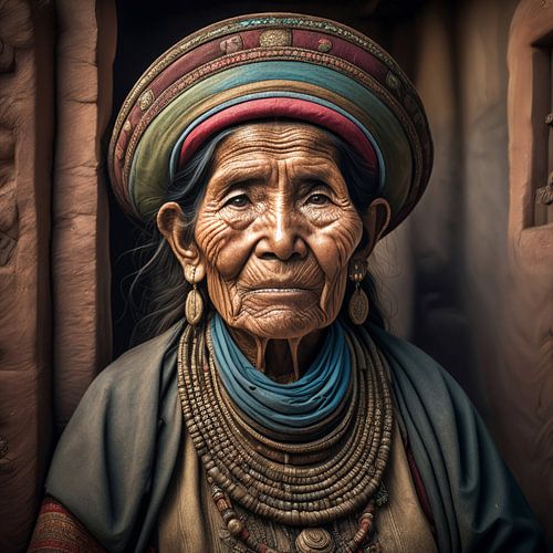 Alte Frau in Peru