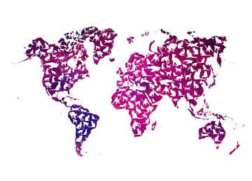 Carte du monde 5 #map #worldmap sur JBJart Justyna Jaszke