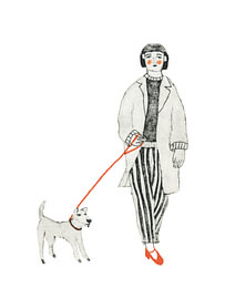 A walk round the village with the dog by Marjolijn Broekema