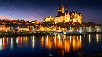 De magische nacht van Meissen - lichtjes boven de Elbe van Ahma NJAI