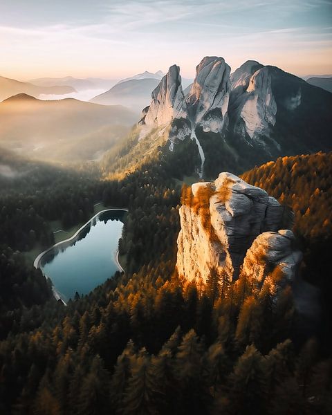 Zonsopgang in Yosemite National Park van fernlichtsicht
