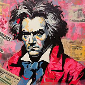 StreetArt portrait Beethoven by Peter Balan