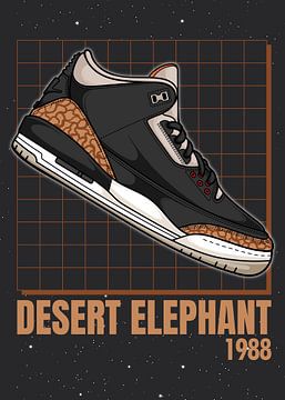 Air Jordan 3 Retro Woestijn Olifant Sneaker van Adam Khabibi