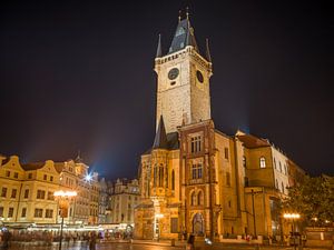 Prag - Altstädter Rathaus bei Nacht