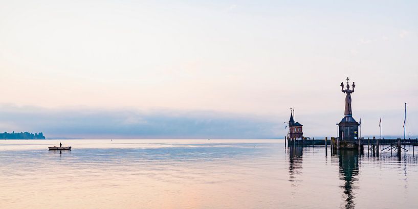 Vissers in Konstanz aan de Bodensee van Werner Dieterich