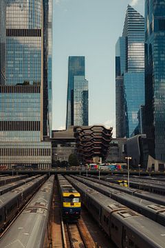 Hudson Yards - Treinen en wolkenkrabbers in Midtown Manhattan van NZME Photography