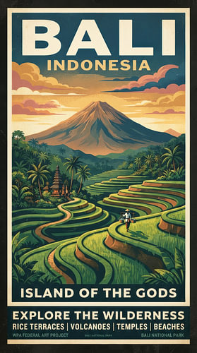 Illustration de Bali, en Indonésie