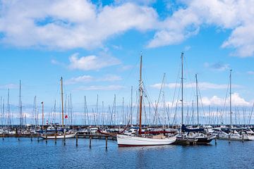 Jachthaven aan de Oostzeekust in Warnemünde van Rico Ködder