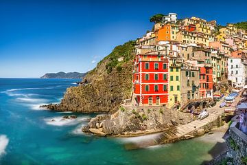 Riomaggiore in de Cinque Terre in Italië. van Voss Fine Art Fotografie