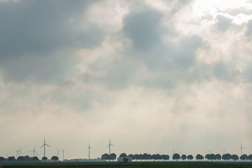 Windmolens bij Almere (Flevoland) von Kaj Hendriks