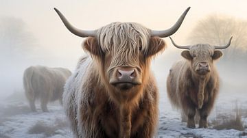 Scottish highlanders on a cold day by Black Coffee