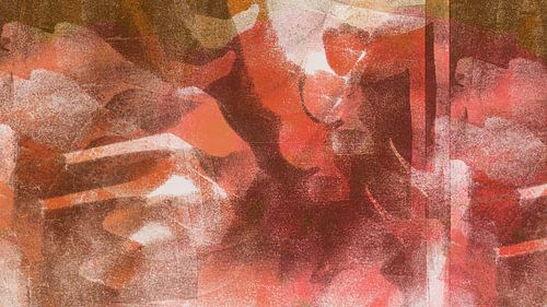 Modern abstract shapes in warm tones