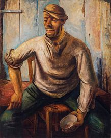 Resting farmer with bowl, Hendrik Chabot by Atelier Liesjes