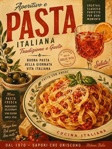 Affiche « Aperitivo Pasta » d'& 