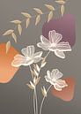 White Line art - Blooming van Gisela- Art for You thumbnail