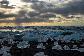 Landschap in IJsland, Jökulsárlón en Diamond Beach van Gert Hilbink