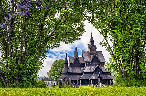 Houten staafkerk Heddal, Noorwegen