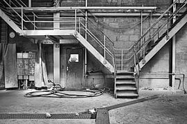 Industrial: Stairs in an old factory by Silvia Thiel