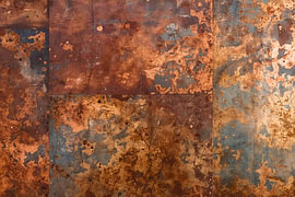 Oxidierte Kupferplatten mit Patina – Rustikale Metall-Textur im Industrial Style