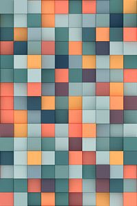 Des carrés 3D colorés sur Jörg Hausmann