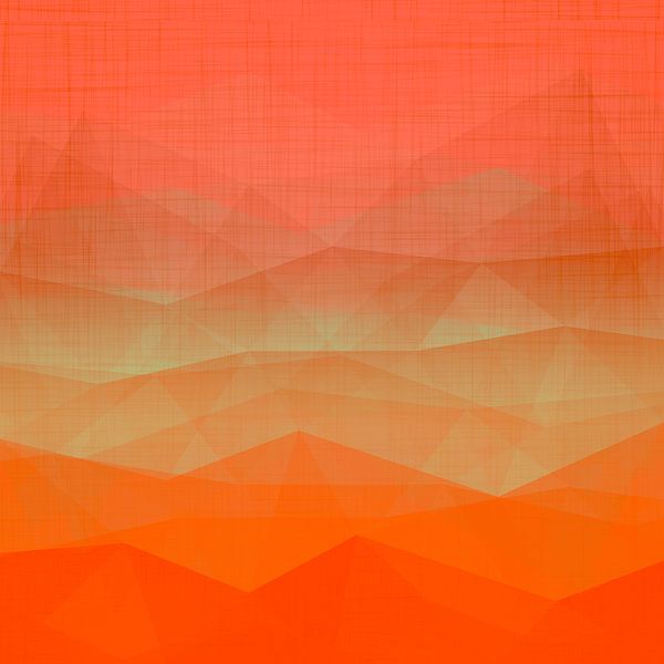 Abstract Landschap Warme Ochtendzon van FRESH Fine Art