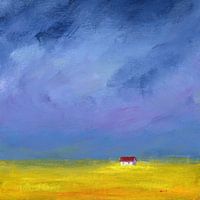 Klein huis landschap schilderen in acryl