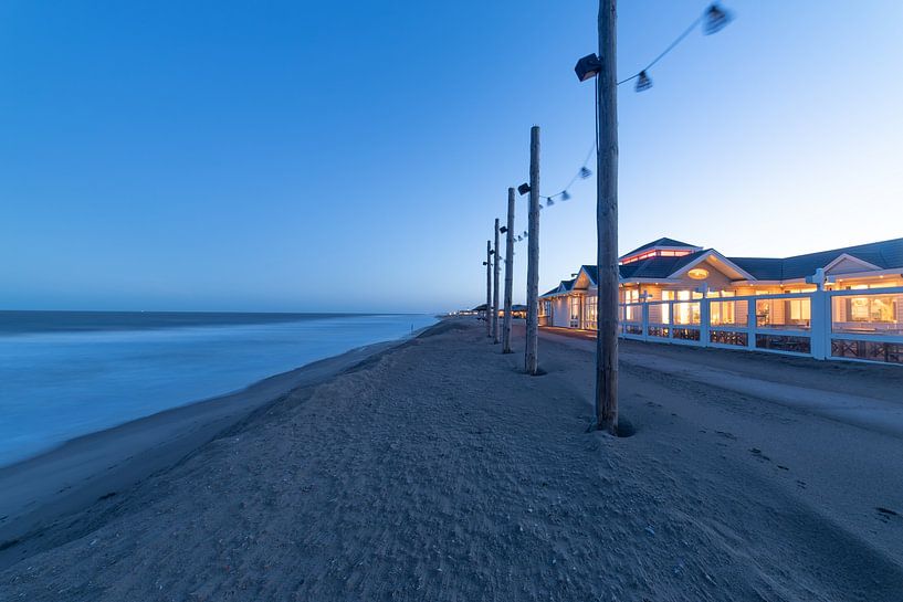 Plage de Noordwijk à l'heure bleue par Yanuschka | Fotografie Noordwijk