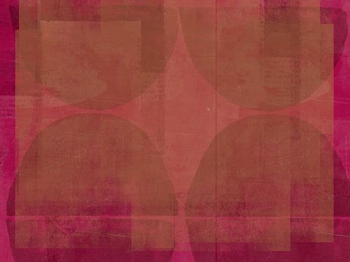 Warmte. Moderne abstracte kunst in terracotta en roze.