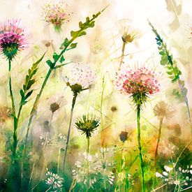 Feldblumen im Gras 1 von Studio Pieternel