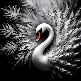 Cygne des neiges sur Mariia Merkulova