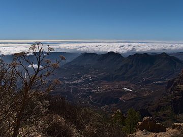 Uitzicht vanaf Pico de las Nieves, Gran Canaria van Timon Schneider