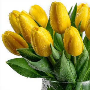 Nahaufnahme von gelben Tulpen