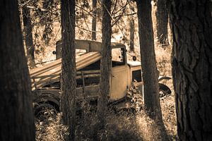LKW in Sepia-Ton