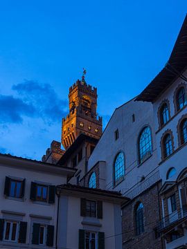 Gezicht op de toren Torre di Arnolfo in Florence, Italië
