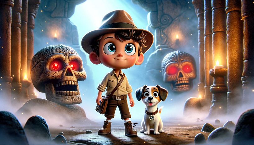 Creepy skull cave with Max by artefacti