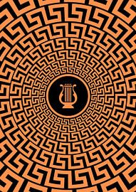 Greek Key Pattern with Lyre by BRZ999