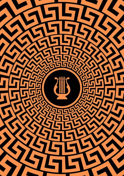 Greek Key Pattern with Lyre by BRZ999