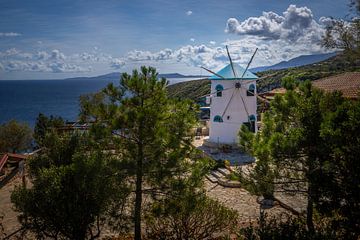 Typical Greek windmills on Zakyntos by Fotos by Jan Wehnert