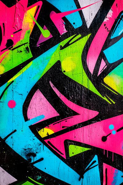 Art du graffiti coloré - style urbain par Poster Art Shop