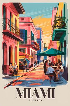 Miami, Florida Vintage Travel Poster by Poster Art Shop