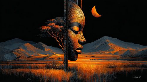 african-black-gold-orange