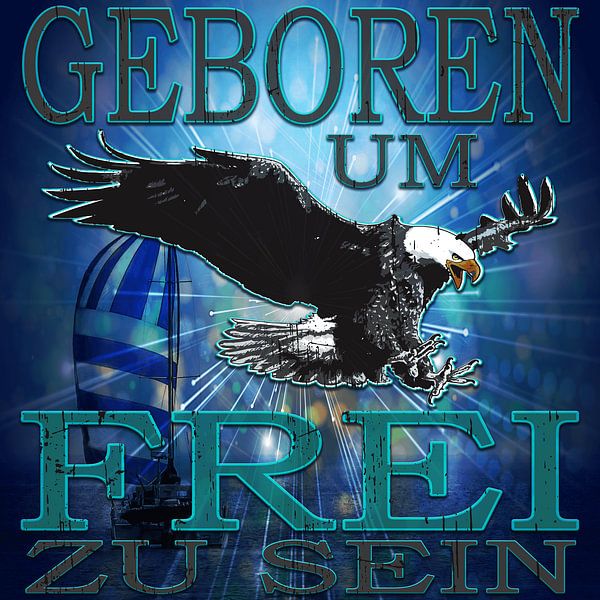 Flug der Freiheit - Quadratischer Leinwanddruck mit Majestätischem Adler | Adler &amp; Co. von ADLER & Co / Caj Kessler