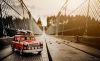 Surfing wheels meets Suspension Bridge Geierlay in Germany, he Just love's to travel