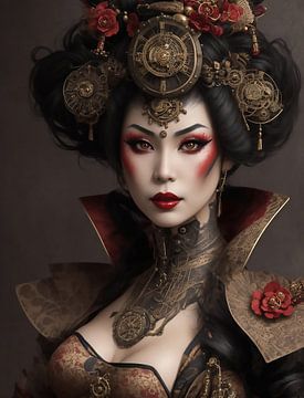 Steampunk Geisha van Brian Morgan